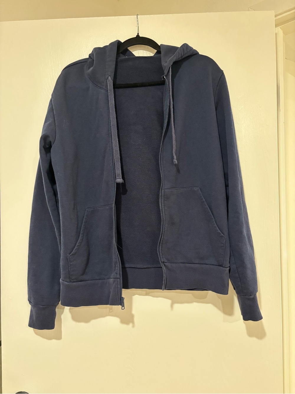 Alo Navy Blue Zip-Up Hoodie